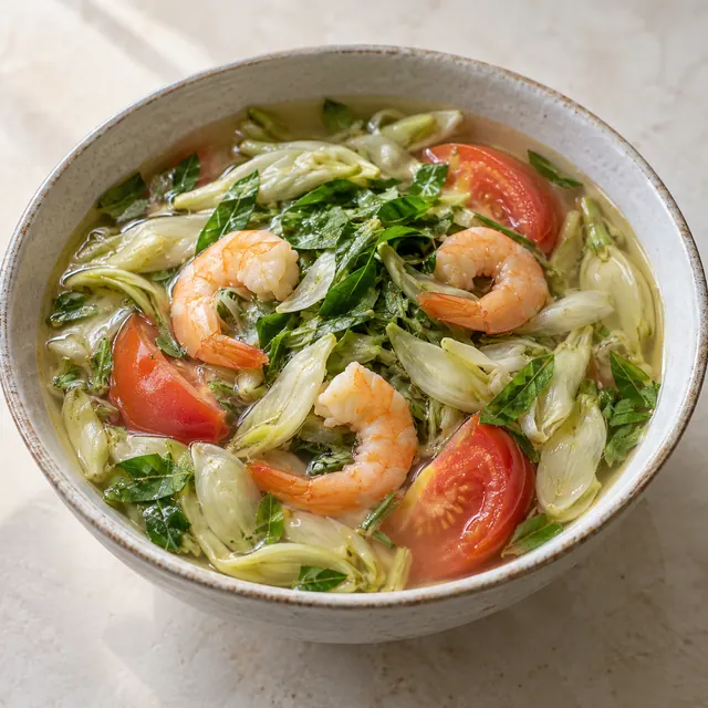 Canh chua bông so đũa tôm