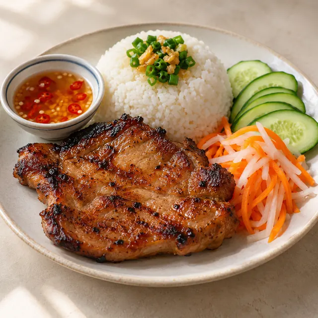 Cơm tấm sườn nướng